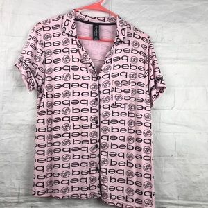 Bebe Classic Signature 2Pc Pajamas Sz Med
